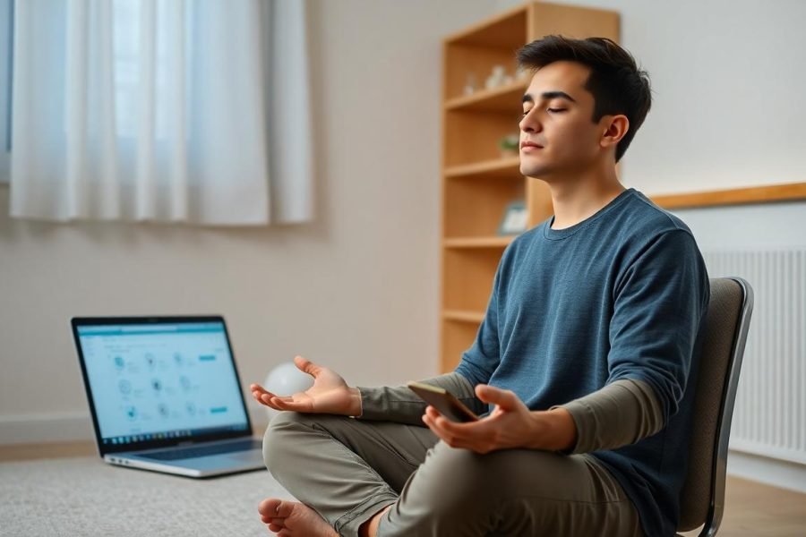 meditação para reduzir o estresse pré-provas
