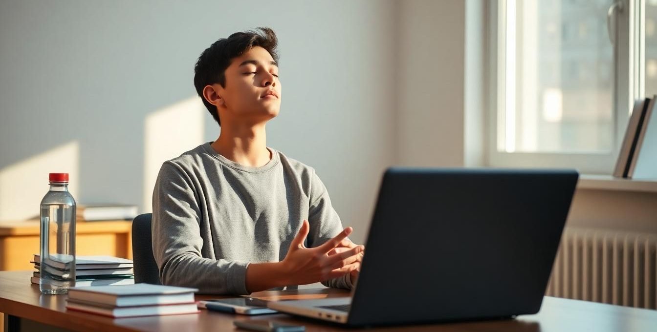 atenção plena para estudantes no computador