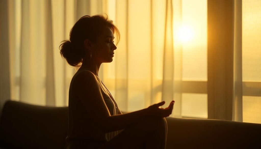 Aplicativo de meditação com estatísticas