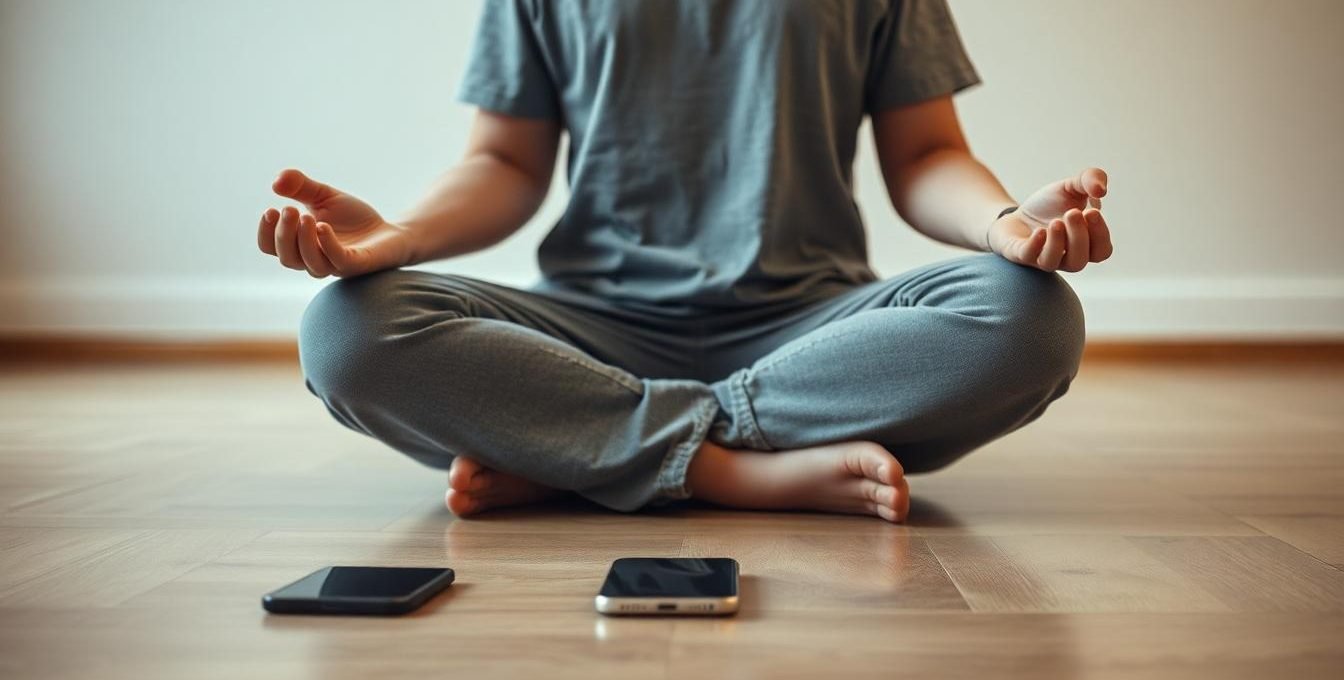 Aplicativo de meditação com estatísticas